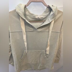 Jane and Delancey pale Blue Light Acid Wash Hoodie Top